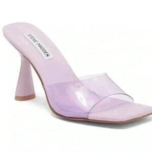 Steve Madden Elated Slide Sandals Lilac Lucite Women's 5.5 New without box